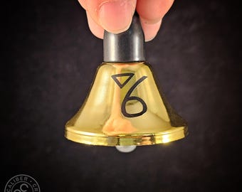 Aunt Gladys Bell with triangle and number 6 from 'Weapons' - witches costume accessory for cosplay gold steel Halloween witch (glasses, wig)