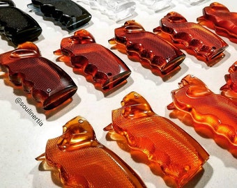 Blade Runner Blaster Grips for OG Tomenosuke 2019 Paragon FX elite Anders kit prop replica Amber Cognac Clear Smoke Solid Resin Grip Deckard