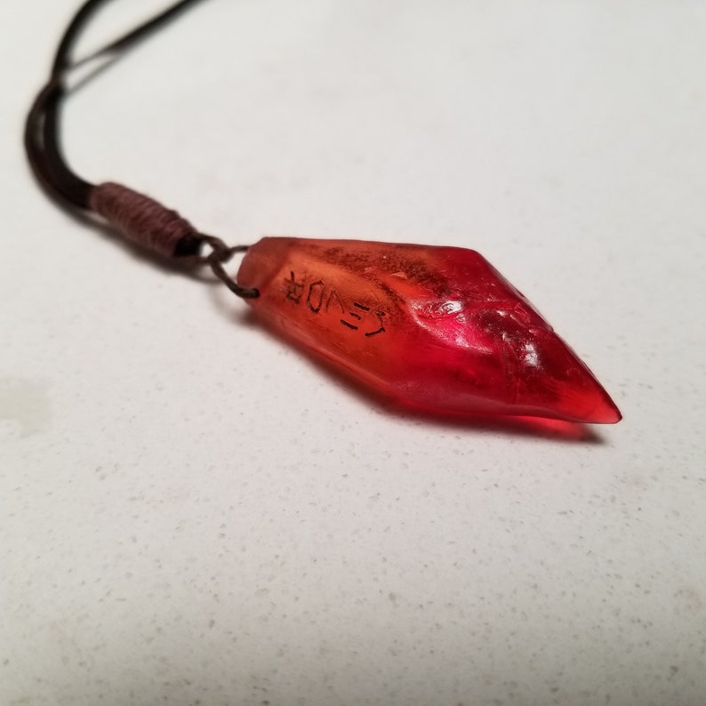 Orange Version Cal Kestis Kyber Crystal Pendant Necklace Etsy
