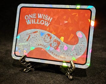 Vending Machine Prism Sticker Vintage style modern Horror - One Wish Willow - Obsession Movie - Holographic Prismatic Foil Super Stickers!