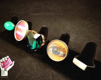 Tyler Durden's Full Ring Collection - Fight Club, costume cosplay vintage Limited Run (op523, shirt, mens, black sugar, rare, eye) WWTDW
