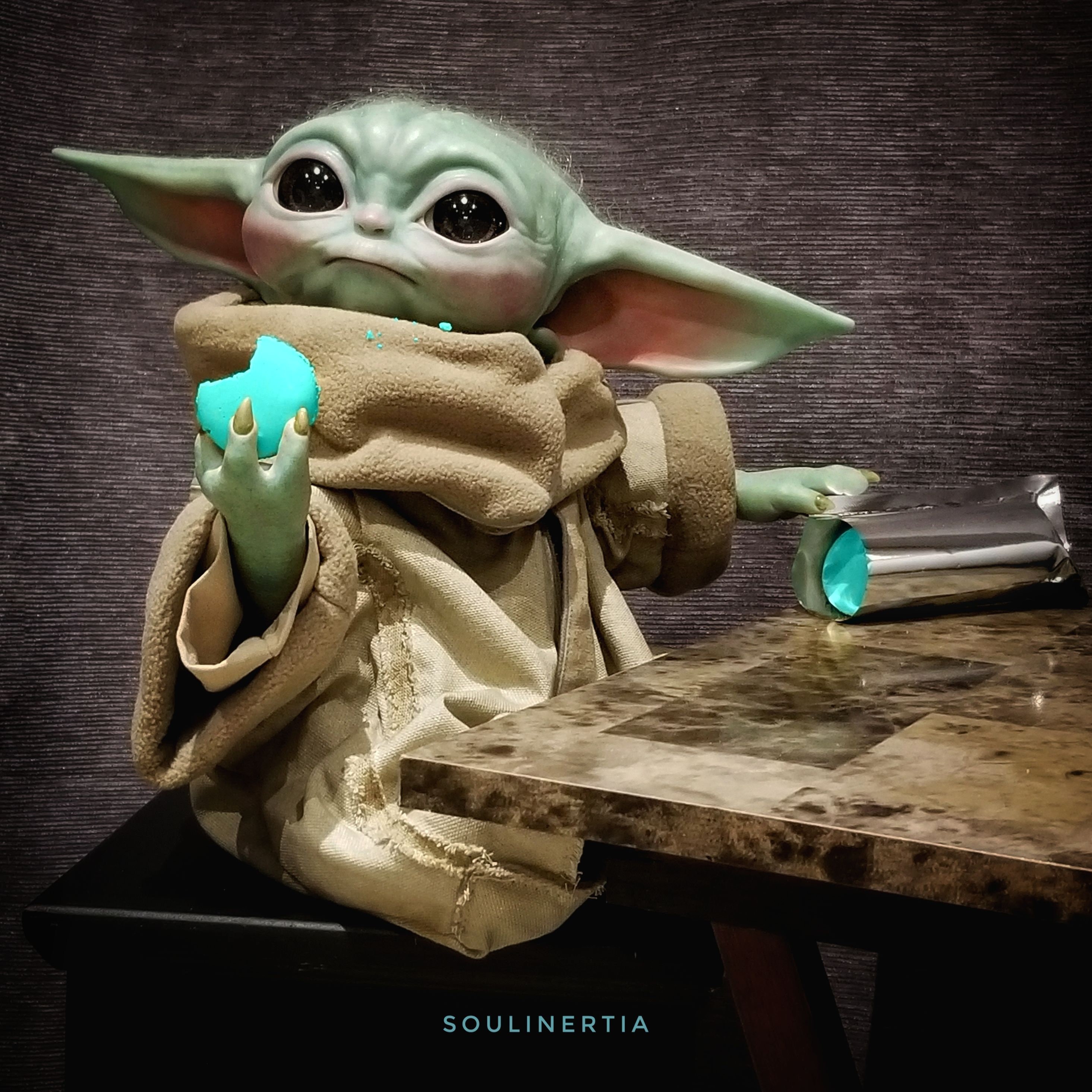 Grogu Baby Yoda Space Macarons With Cookie Sleeve Etsy