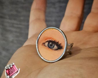 Tyler Durden's Winking Eye Ring from Fight Club, costume cosplay Vintage Limited Run (op523, shirt, mens, blinking, black sugar, rare)WWTDW