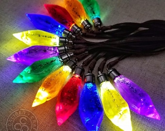 Star Wars Lightsaber Kyber Crystal 100% handcrafted glowing replica pendant necklace or keychain All colors! Teal Aqua Blue Green Red Purple