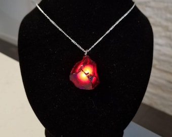 Red Reality Stone Pendant Necklace - Raw Infinity Stones (INDIVIDUAL) Gauntlet Avengers cosplay prop Sorcerer's Bloodstone werewolf by night