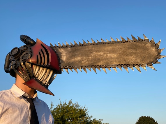 Chainsawman / Anime cosplay costume chainsaw helmet / saw arms