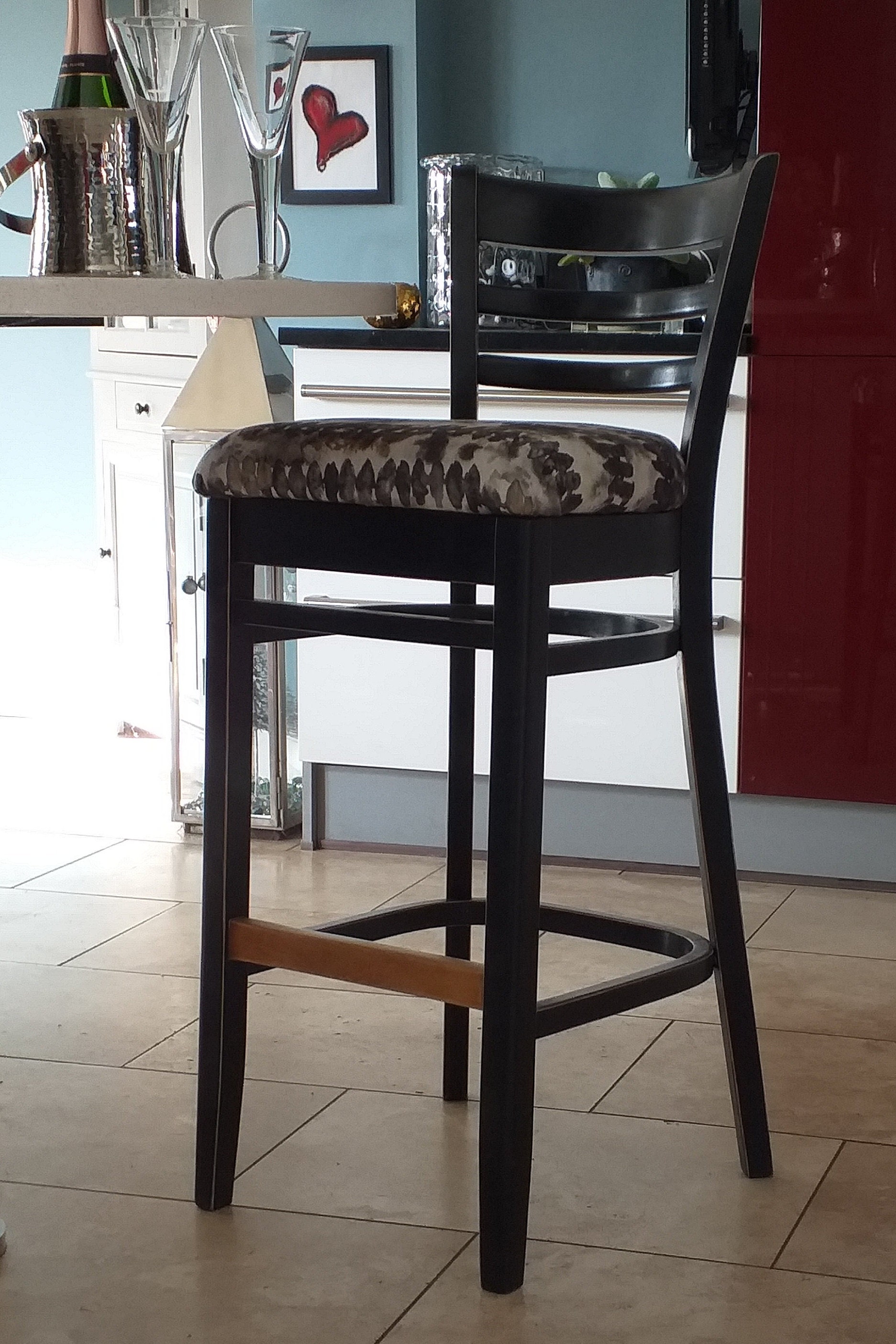 Drinks Bar High Chair / Breakfast Bar Chair, Painted in Black Etsy UK