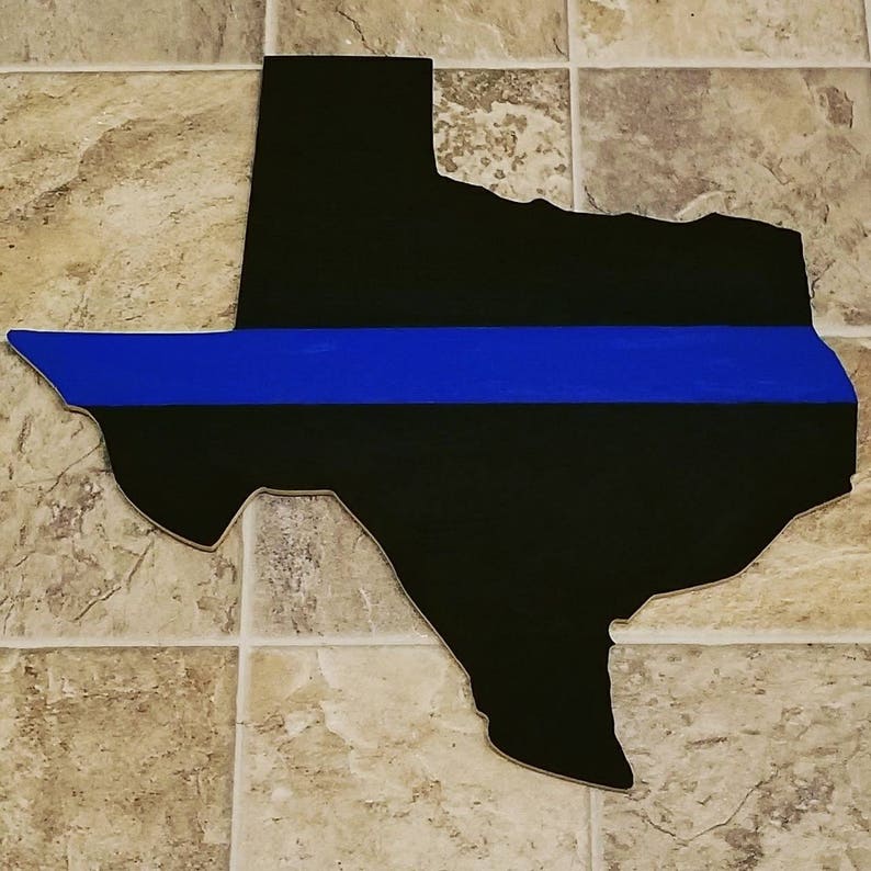 Texas Thin Blue Line Wall Art Etsy