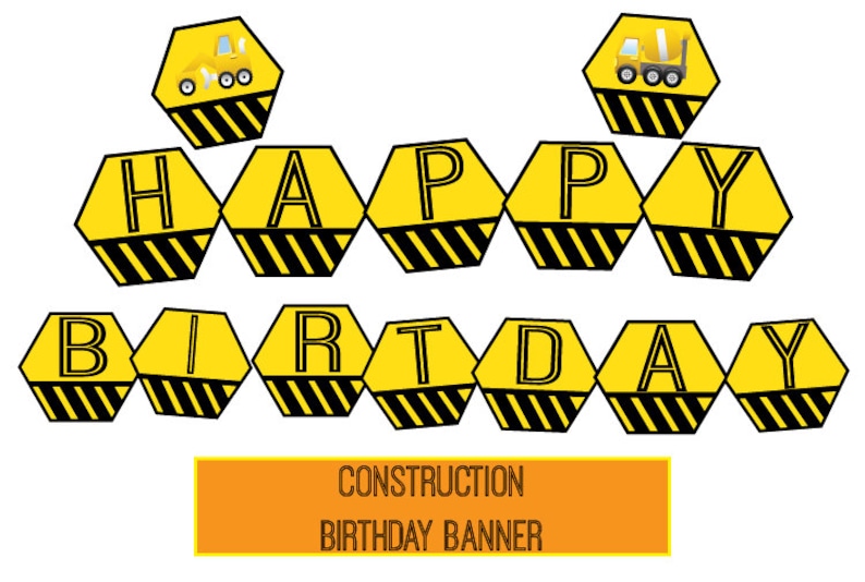 Construction Birthday Banner