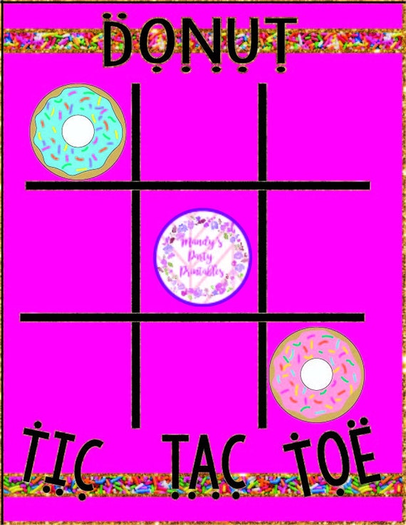 Donut Tic Tac Toe Board with Donut Markers Il_570xn