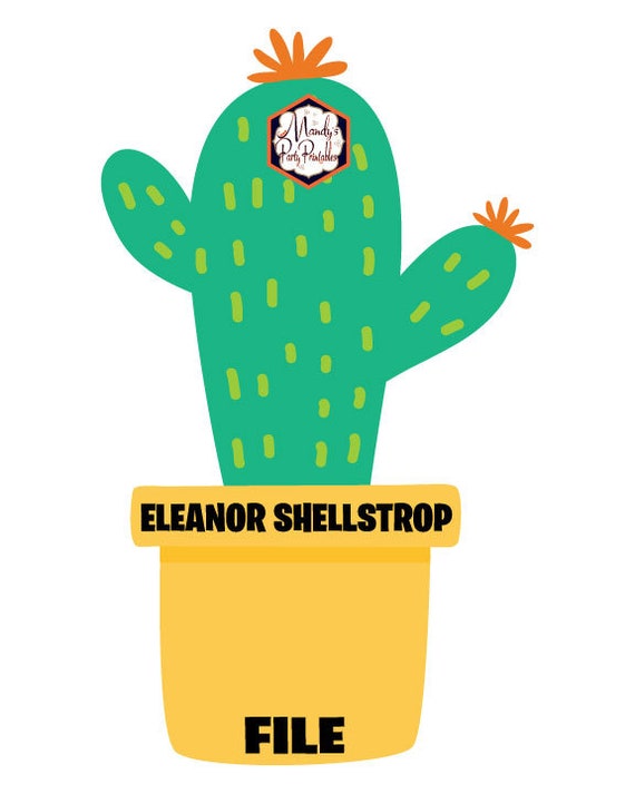 The Good Place Eleanor Shellstrop Cactus File | 8x10 Printable Il_570xn