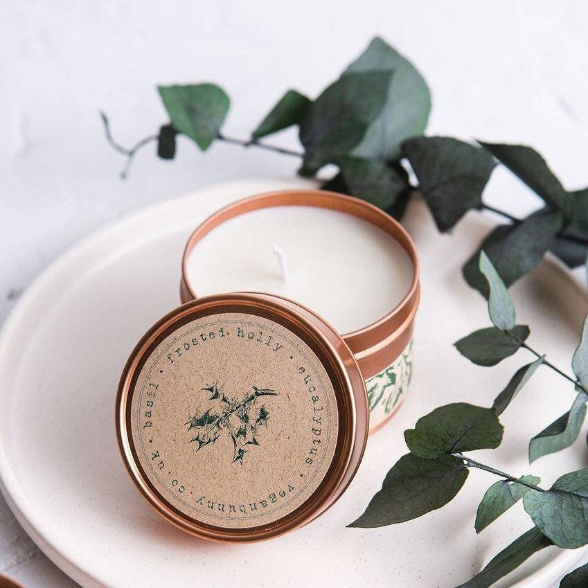 Bougie Eucalyptus Glaçage Holly Parfumé - Natural Vegan & Plastic Free