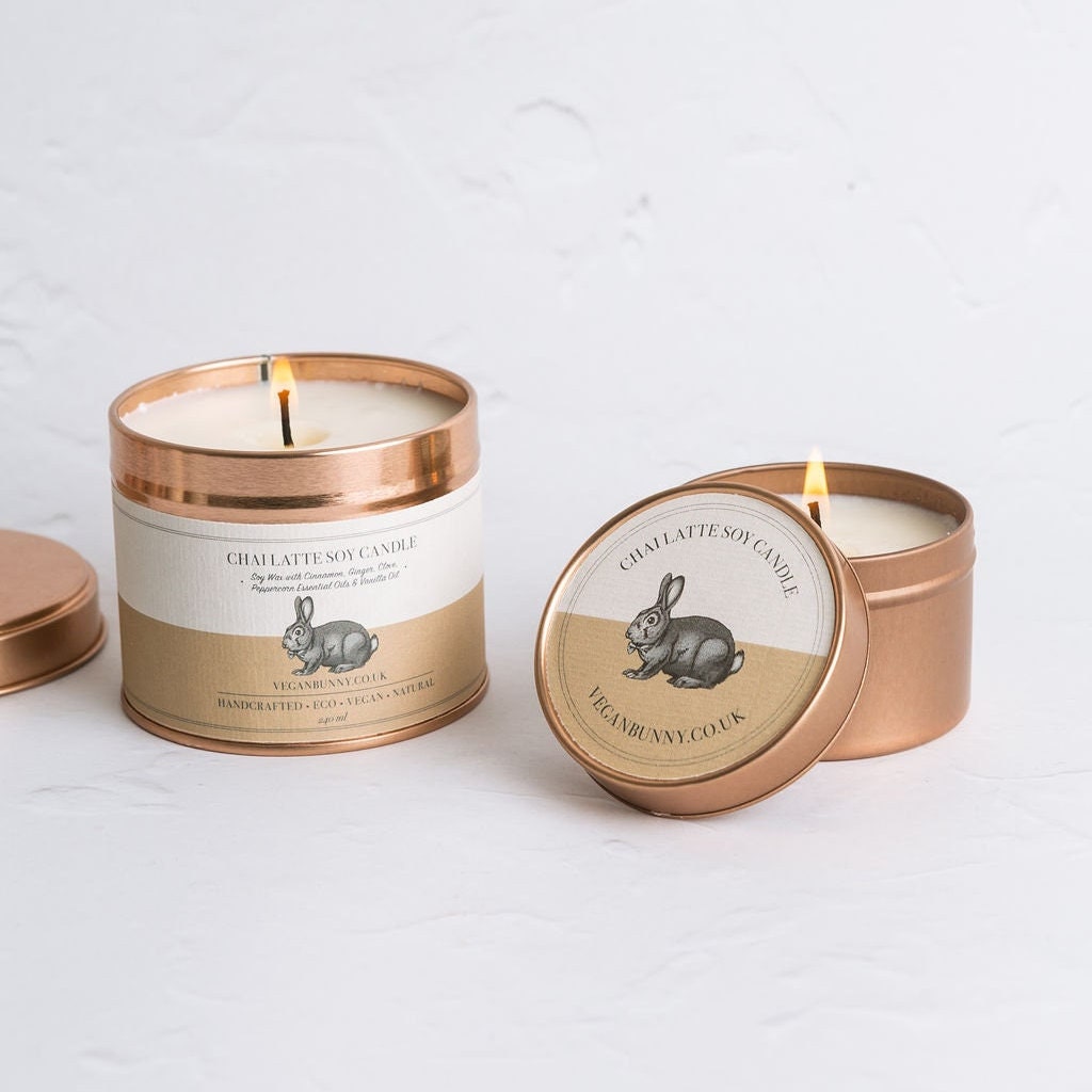 Bougie d'automne Chai Latte - Vegan & Eco-Friendly