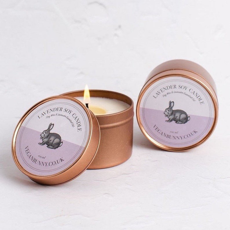 Lavender soy candle scented with calming oils eco friendly Etsy