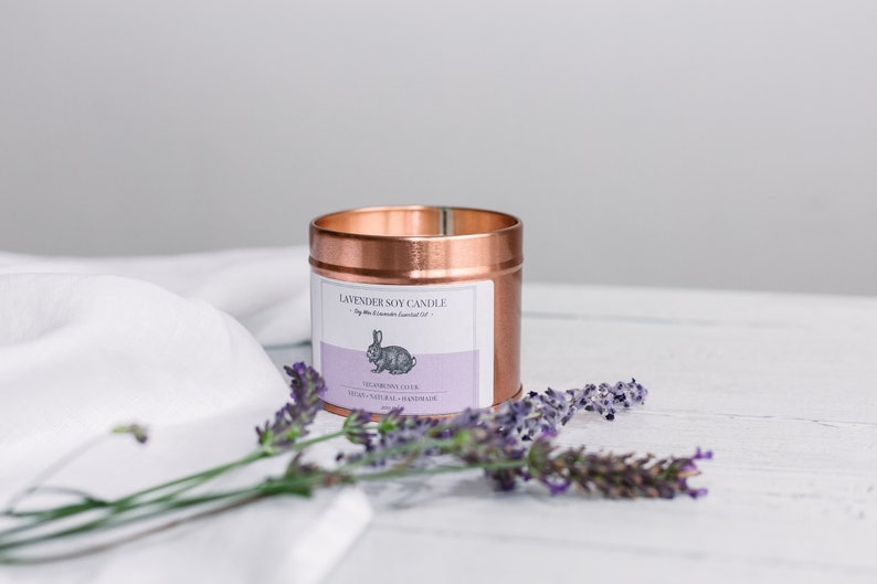 Lavender soy candle scented with calming oils eco friendly Etsy