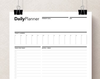 daily agenda etsy daily agenda