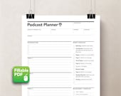 Podcast Planner Worksheet, Podcast Worksheet, Pod Cast, Podcast Plan, Podcast Checklist, Episode, Podcast Kit, Podcast Planning Template