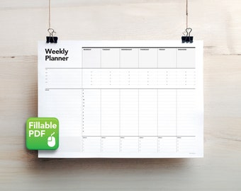 Weekly Planner, Week at a Glance, Weekly Agenda, Gantt Chart, Printable Weekly Planner, Project Planner, Task Planner, Student Planner