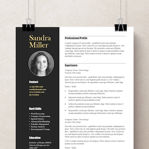 Resume Template, CV Design, Curriculum Vitae, Professional Resume Template Word, Modern Resume, Modern CV, Professional CV, cv Template