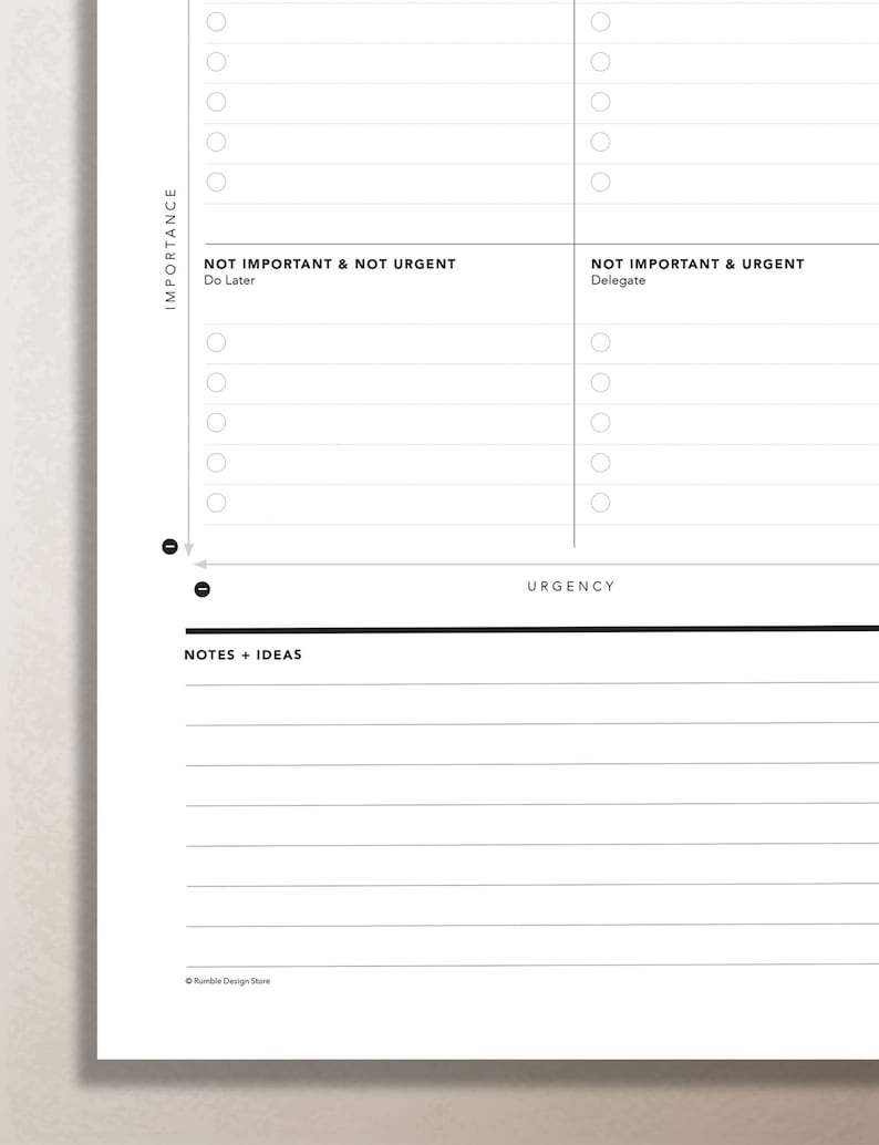 Weekly Task Priority Matrix, Eisenhower Matrix, Decision Matrix ...