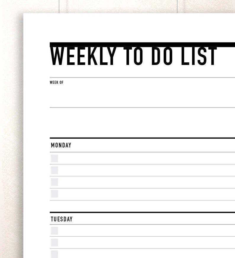 Afdrukbare per To Do List Week Agenda Planner afdrukbare To | Etsy