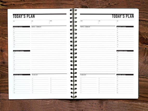 Printable Daily to Do List, Daily Agenda Planner, Printable to Do List,  Student Agenda, Daily Action Plan, PDF Calendar Plan, Day Planner 