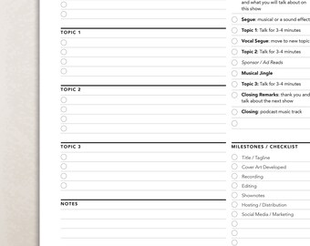 printable podcast planning worksheet