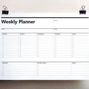 Fillable Weekly Planner, Student Agenda, PDF, Printable To Do list, Weekly Agenda, Weekly Action Plan, Student Planner, Project Planner image 6