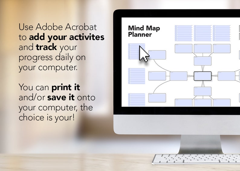 Printable Mind Map Planner, Visual Planner, Mind Map Template, Visual Brainstorm Map, Visual Action Plan, Mind Map Diagram, Idea Map image 6