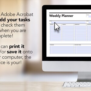 Fillable Weekly Planner, Student Agenda, PDF, Printable To Do list, Weekly Agenda, Weekly Action Plan, Student Planner, Project Planner image 4