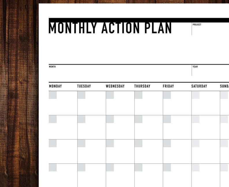 Printable Monthly Planner, Student Planner, Student Agenda, Printable