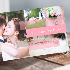 Modèle de carte postale imprimable, modèle MS Word, kit marketing de carte photo, carte postale pour brochure, forfait pour photographe de mariage, conception de carte postale