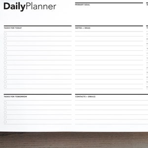 Daily Work Planner, Life Planner, Daily Agenda, Printable To Do list, College Planner, Personal Planner, Daily Action Plan, Student Agenda image 4