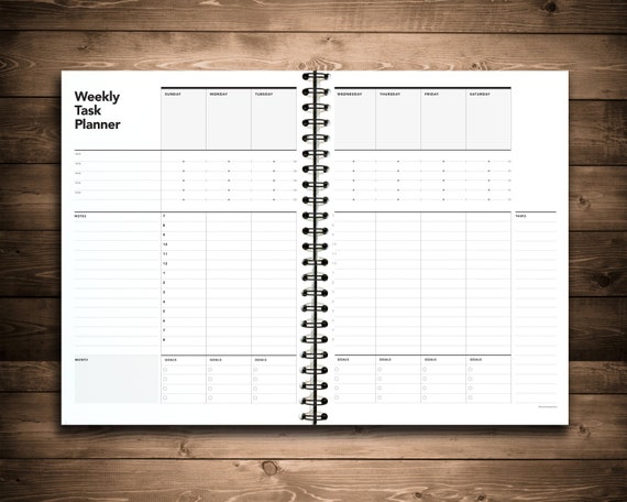 Onbelangrijk symbool Zilver Weekly Task Planner Weekly Agenda Week Planner Printable | Etsy