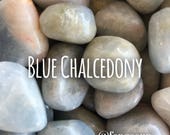 Tumbled Blue Chalcedony