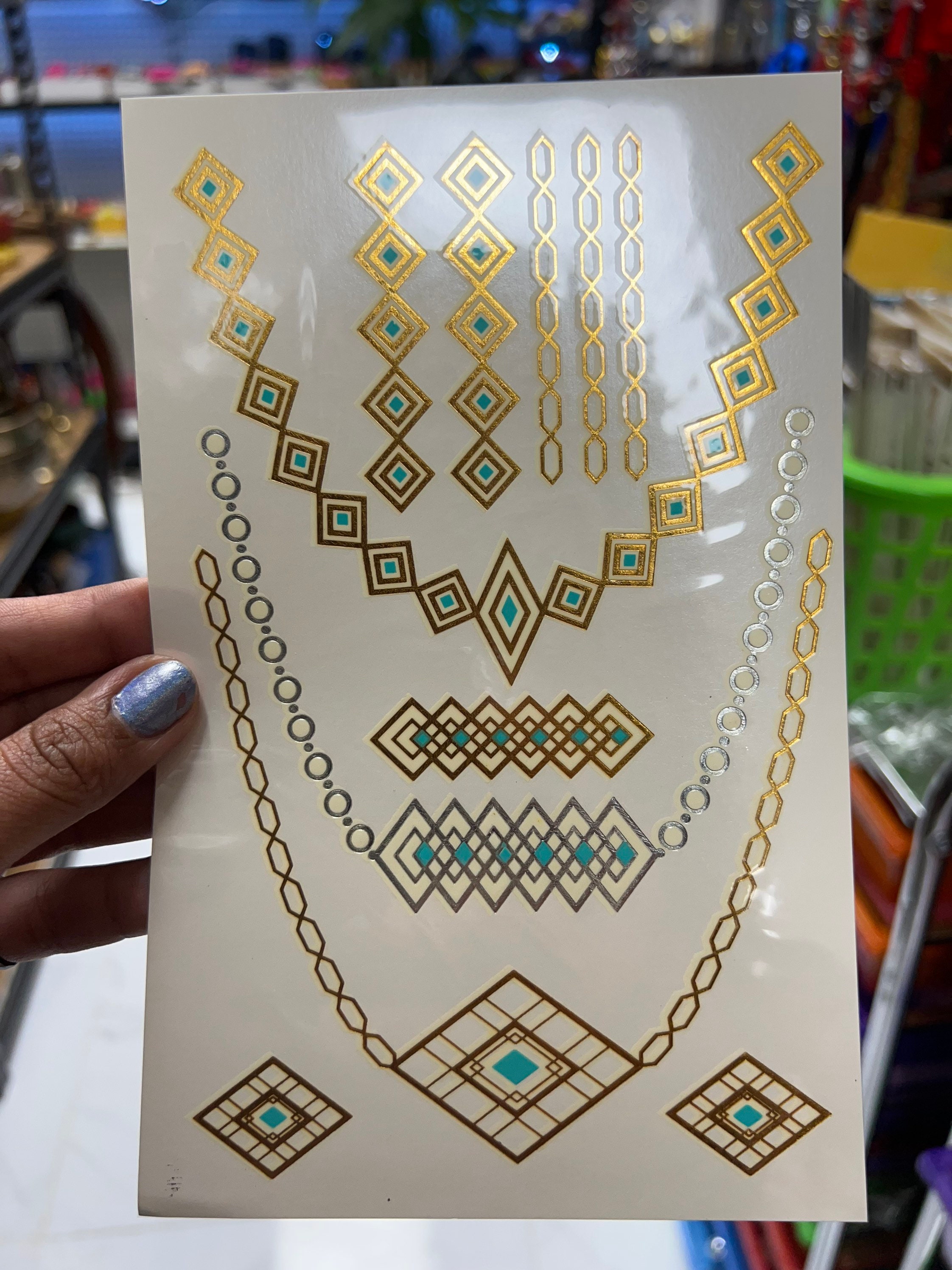 Gold Metallic Temporary Tattoo Etsy