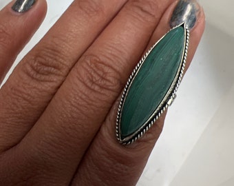Malachite Ring size 4
