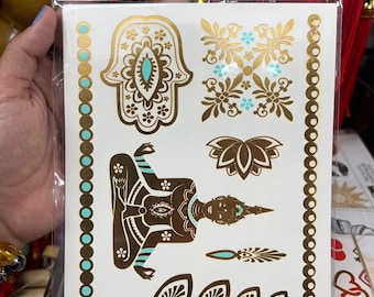 Gold Metallic Temporary Tattoo