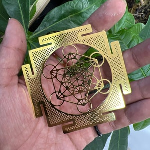 Metatron Flower of Life Metal Card