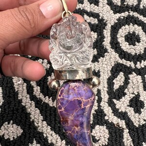 Ganesha Quartz Coper Sulfate Pendant