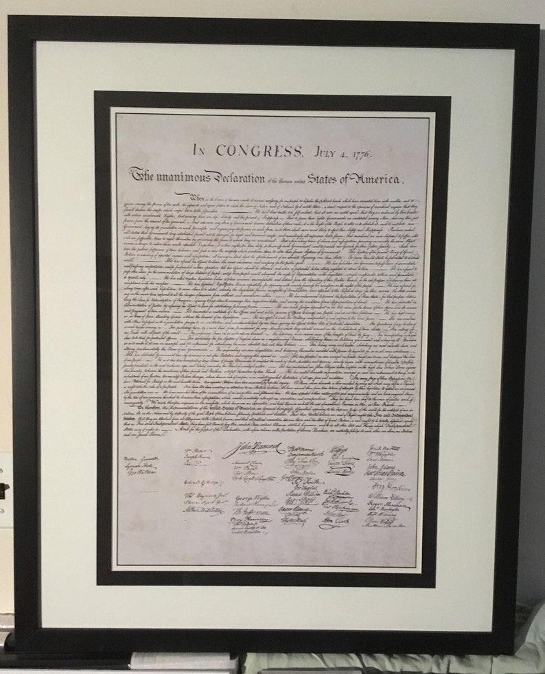 declaration of independence, historic document, 1776, american history, history, founding fathers, john hancock, vintage reproduction, image 4