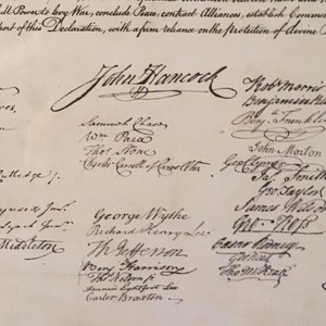 declaration of independence, historic document, 1776, american history, history, founding fathers, john hancock, vintage reproduction, image 3