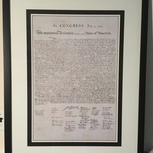 declaration of independence, historic document, 1776, american history, history, founding fathers, john hancock, vintage reproduction, image 1