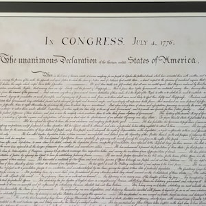 declaration of independence, historic document, 1776, american history, history, founding fathers, john hancock, vintage reproduction, image 2