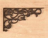 cast iron bracket, iron shelf bracket, rustic metal bracket, metal brace, shelf brace, farmhouse decor