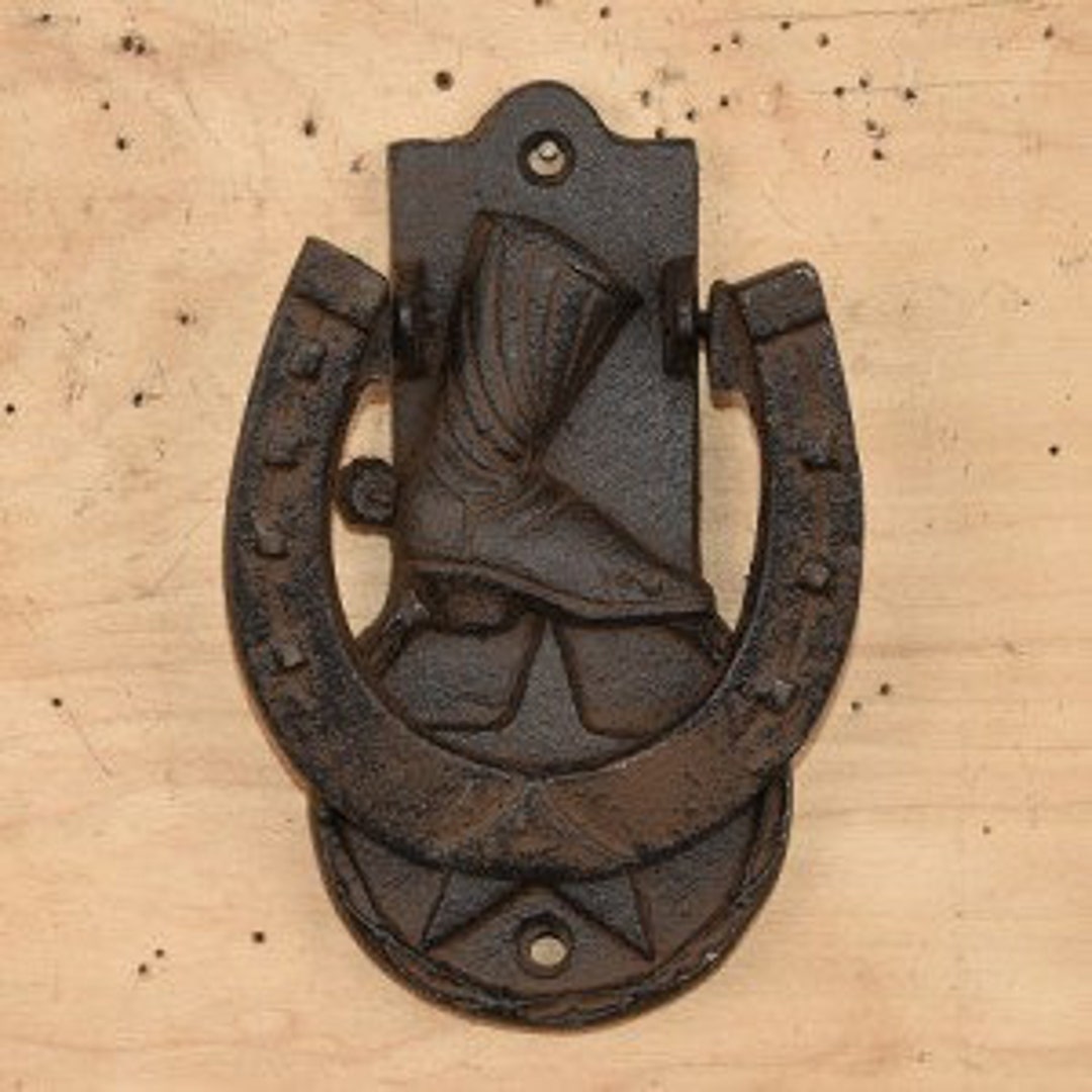 Horseshoe Door Knocker for Front Door Ranch Decor Cowboy Etsy