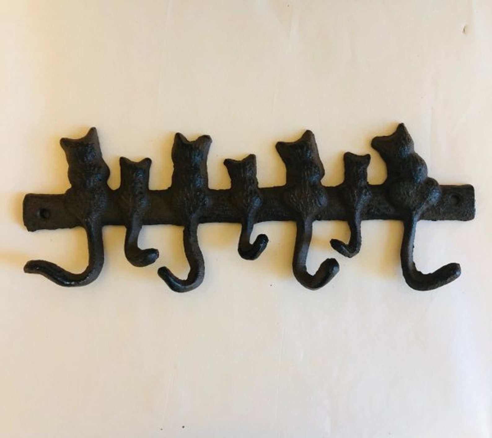Metal Cat Coat Hook Rustic Home Decor Key Holder for Wall Etsy