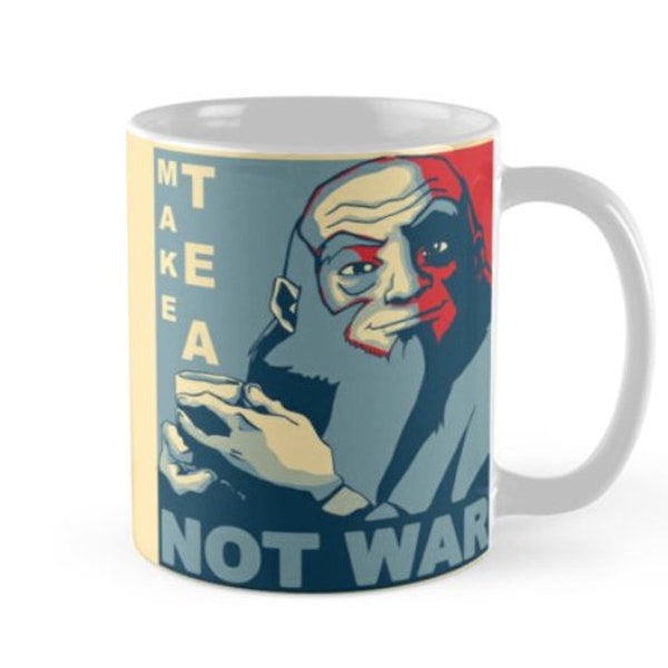 Mug: Avatar "Make Tea Not War" - Iroh / Pop Art / Poster / Cuttlery / 330ml / The Last Airbender / ATLA