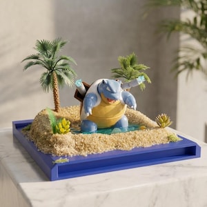Blastoise / Gameboy Cartridge / Pokemon Terrarium / Nintendo Gift / Gifts for him / Anime Gifts / Gamer Gifts / Pokemon Cards / Collectible