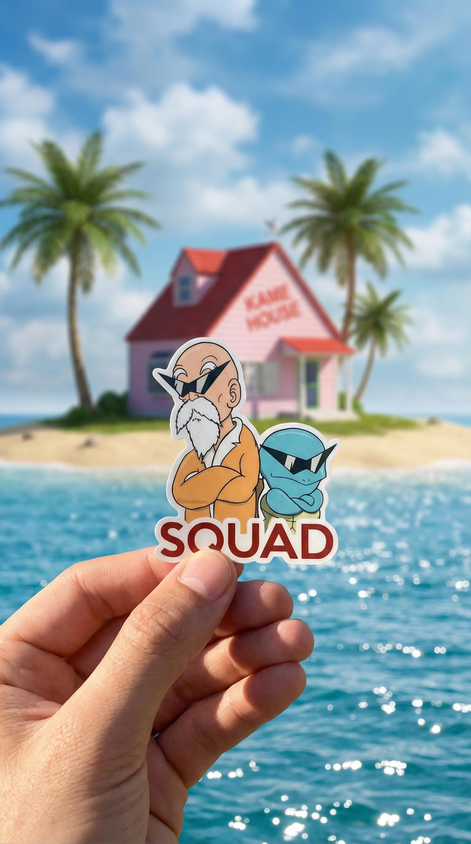 SQUAD ステッカー - ゼニガメ - 面白いステッカー - ハイドロフラスク